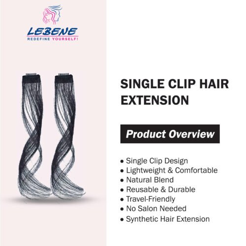 Single Clip-in Extension Black