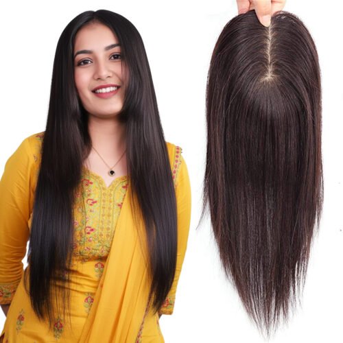 2 Clip Hair Topper Brown