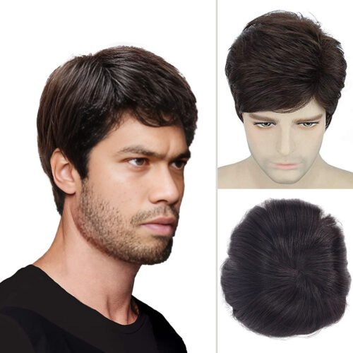Men Wig Natural Brown