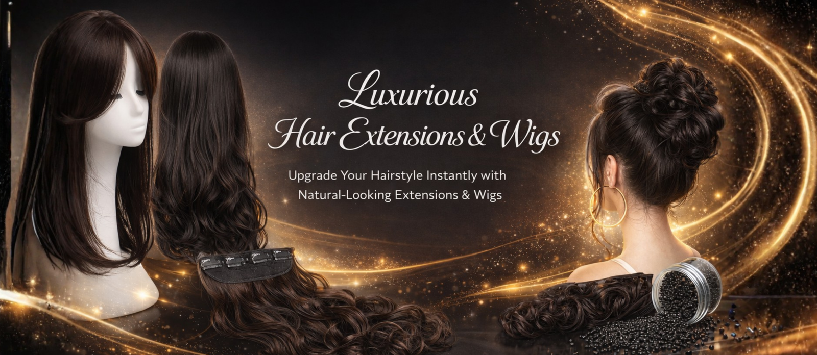 Untitled design (12) 2 Clip Hair Topper Brown