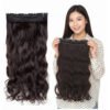 5 Clip-in Hair Extension Brown (Wavy)
