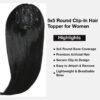 ht4 5 Clip Hair Topper (Black)