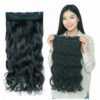 5 Clip-in Hair Extension Black (Wavy)