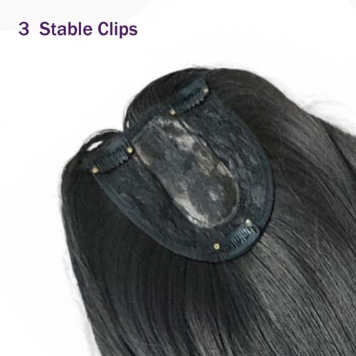 3 Clip Hair Topper Black