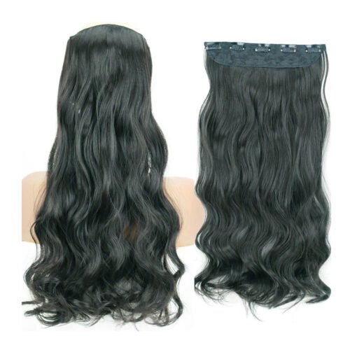 5 Clip-in Hair Extension Black (Wavy)