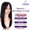 3 Clip Hair Topper Black