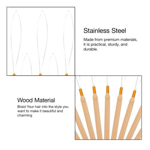 Hair Extension Hook Pulling Tool Needle Threader (5 Pcs)